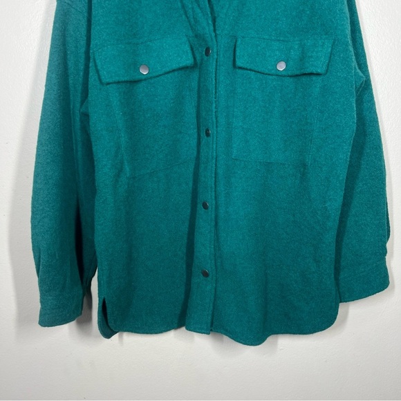 Target Wild Fable Emerald Green Thick Snap Front Shacket Jacket Womens Size XL - Picture 3 of 8